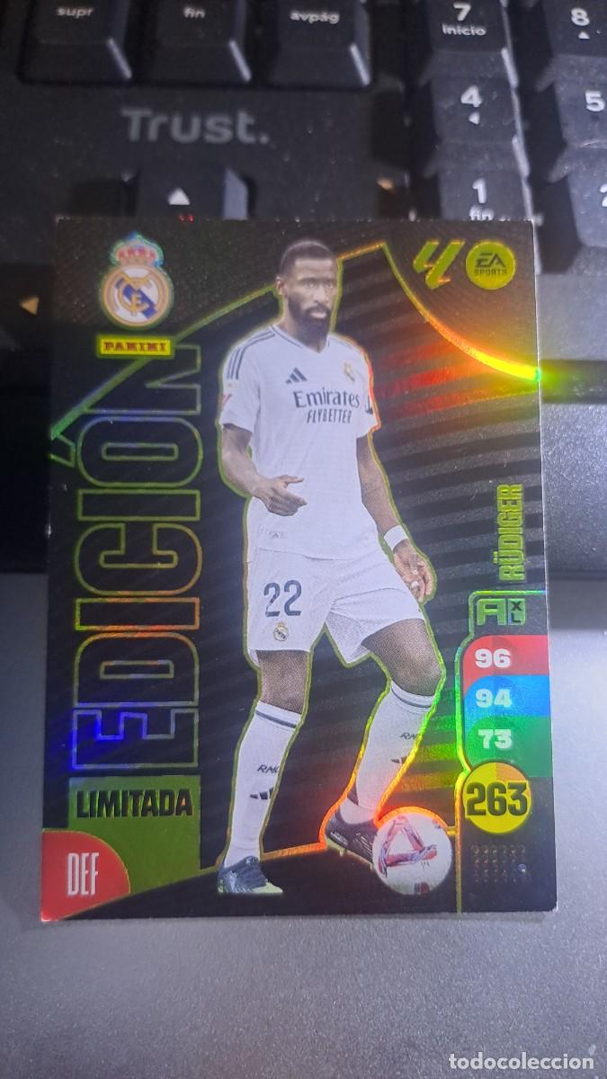 Coleccionismo cromos antiguos: ADRENALYN XL RUDIGER EDICION LIMITADA REAL MADRID CROMO LIGA 2024 2025 24 25 PANINI