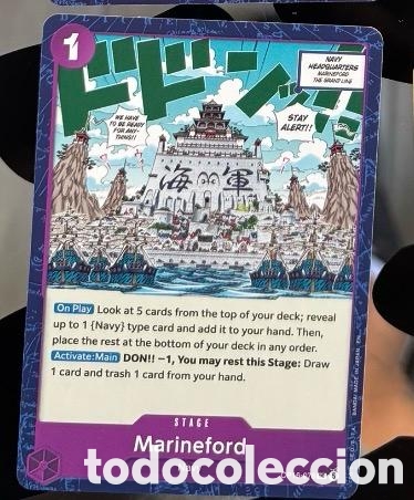 Coleccionismo cromos antiguos: Carta One Piece Marineford