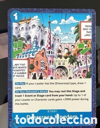 Coleccionismo cromos antiguos: Carta One Piece Dressrosa kingdom