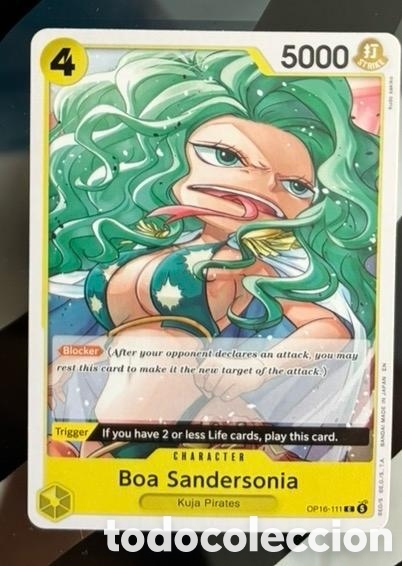 Coleccionismo cromos antiguos: Carta One Piece Boa Sandersonia