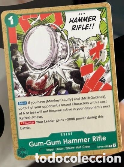 Coleccionismo cromos antiguos: Carta One Piece gum-gum