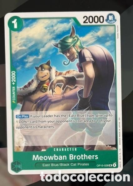 Coleccionismo cromos antiguos: Carta One Piece Meowband brothers