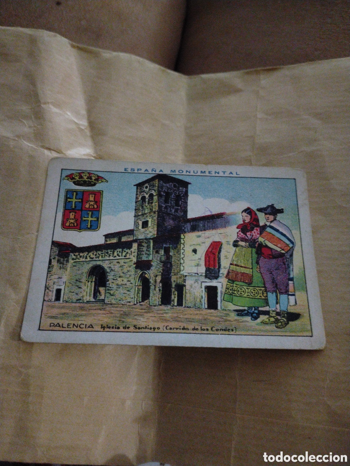 Colecionismo Cromos antigos: ESPA&Ntilde;A MONUMENTAL-PALENCIA IGLESIA DE SANTIAGO CARRI&Oacute;N DE LOS CONDES-N 20-CHOCOLATES AMATLLER 19..