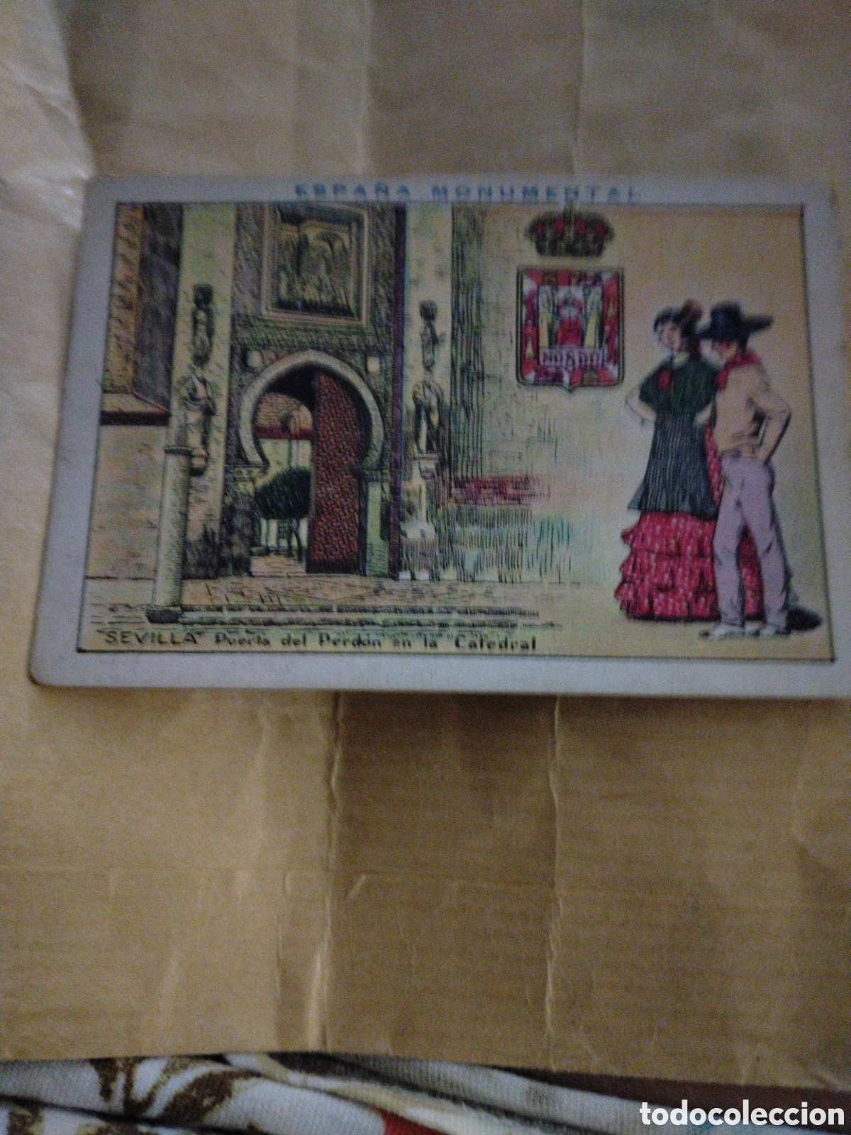 Colecionismo Cromos antigos: ESPA&Ntilde;A MONUMENTAL-SEVILLA PUERTA DEL PERD&Oacute;N DE LA CATEDRAL-N 11-CHOCOLATES AMATLLER BARCELONA 19..