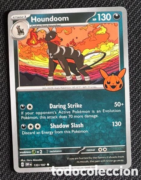 Collectionnisme Cartes &agrave; collectionner anciennes: 133/197 Houndoom Halloween Carta POKEMON TCG