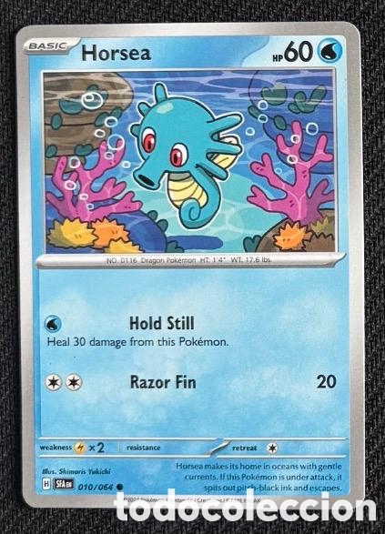 Colecionismo Cromos antigos: 010/064 Horsea Carta POKEMON TCG
