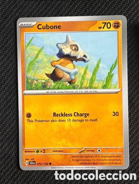 Colecionismo Cromos antigos: 072/142 Cubone Carta POKEMON TCG