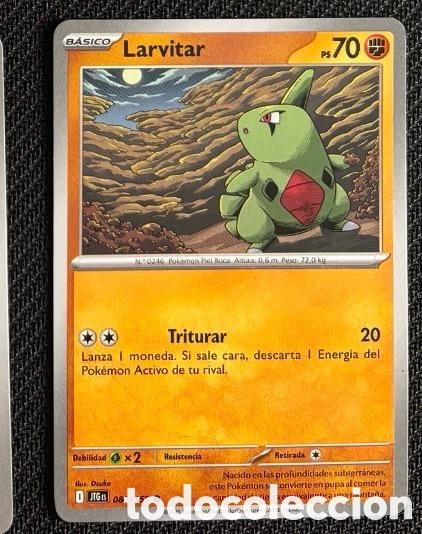 Colecionismo Cromos antigos: 080/159 Larvitar Carta POKEMON TCG
