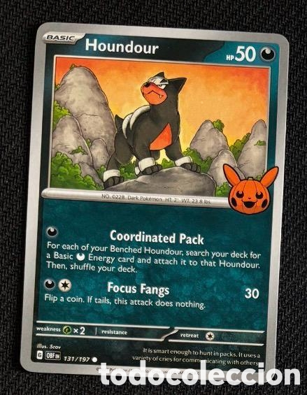 Coleccionismo cromos antiguos: 131/197 Houndour halloween Carta POKEMON TCG