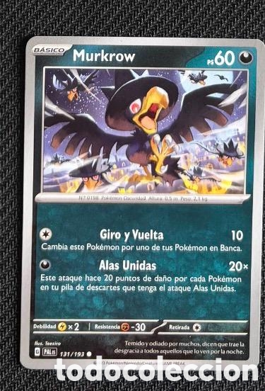 Coleccionismo cromos antiguos: 131/193 Murkrow Carta POKEMON TCG