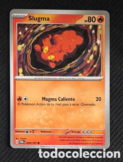 Coleccionismo cromos antiguos: 028/167 Slugma Carta POKEMON TCG