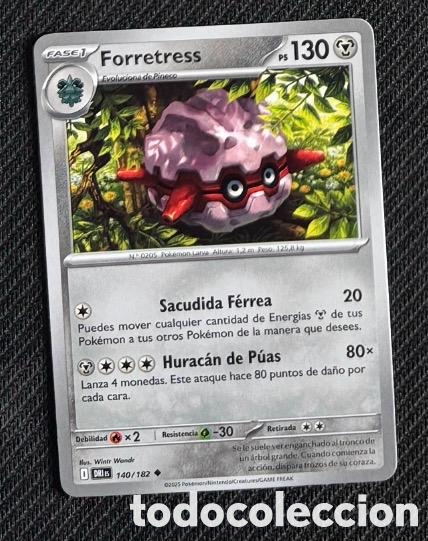 Coleccionismo cromos antiguos: 140/182 Forretress Carta POKEMON TCG