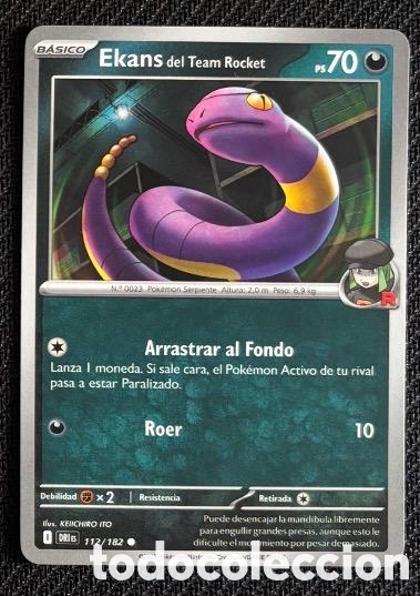 Coleccionismo cromos antiguos: 112/182 Ekans Carta POKEMON TCG
