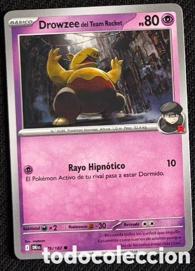 Coleccionismo cromos antiguos: 079/182 Drowzee Carta POKEMON TCG