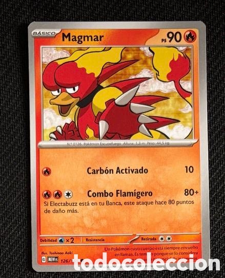 Coleccionismo cromos antiguos: 126/165 Magmar Carta POKEMON TCG