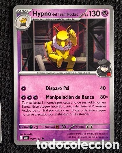 Coleccionismo cromos antiguos: 080/182 Hypno Carta POKEMON TCG