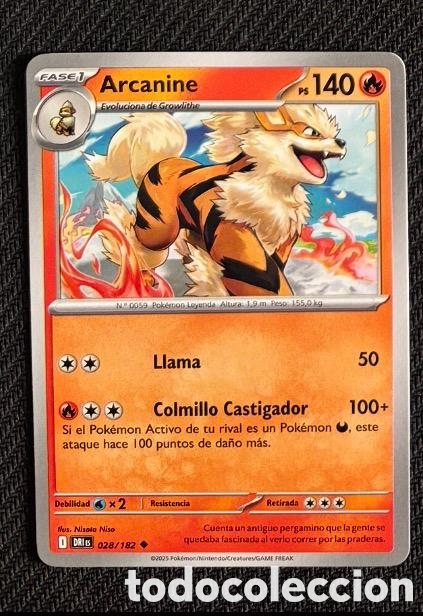 Coleccionismo cromos antiguos: 028/182 Arcanine Carta POKEMON TCG