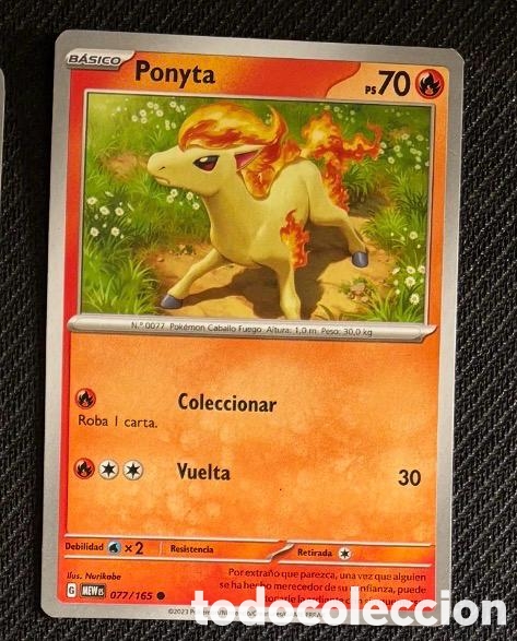 Coleccionismo cromos antiguos: 077/165 Ponyta Carta POKEMON TCG