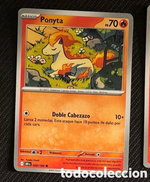 Coleccionismo cromos antiguos: 029/182 Ponyta Carta POKEMON TCG