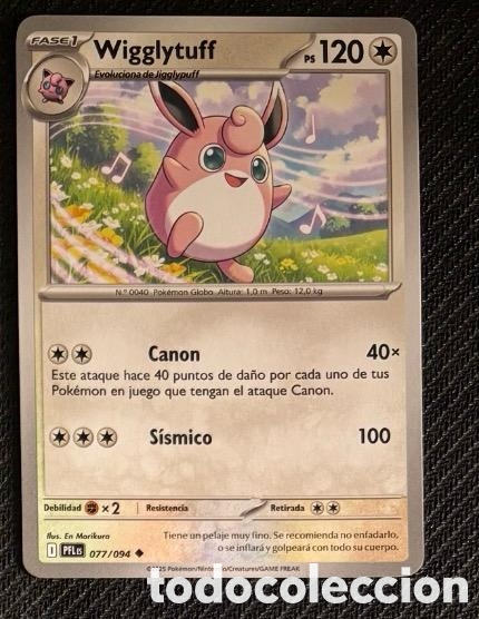 Coleccionismo cromos antiguos: 077/094 Wigglytuff Carta POKEMON TCG