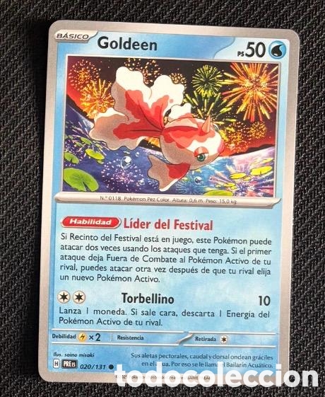 Coleccionismo cromos antiguos: 020/131 Goldeen Carta POKEMON TCG