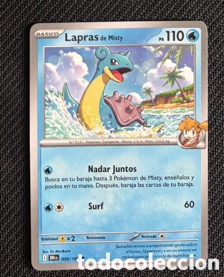 Coleccionismo cromos antiguos: 050/182 Lapras Carta POKEMON TCG