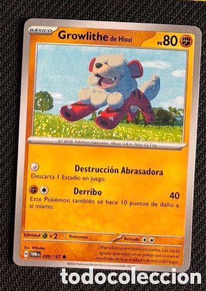 Coleccionismo cromos antiguos: 099/167 Growlithe de Hisui Carta POKEMON TCG