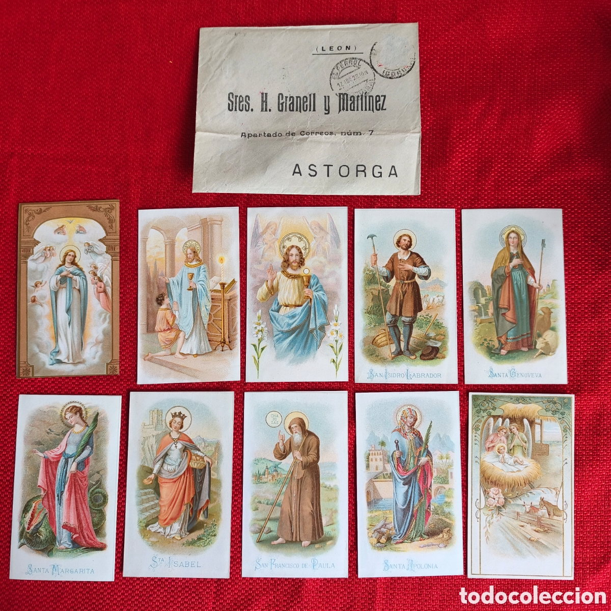 Coleccionismo cromos antiguos: Lote de 10 estampas de chocolates H. Granell y Mart&iacute;nez y sobre