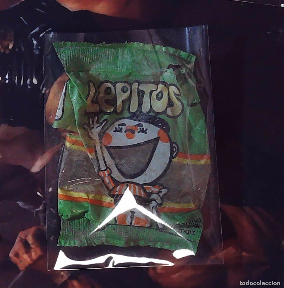Coleccionismo cromos antiguos: gusanitos lepitos envoltorio de los a&ntilde;os 90 no matutano aperitivos snacks