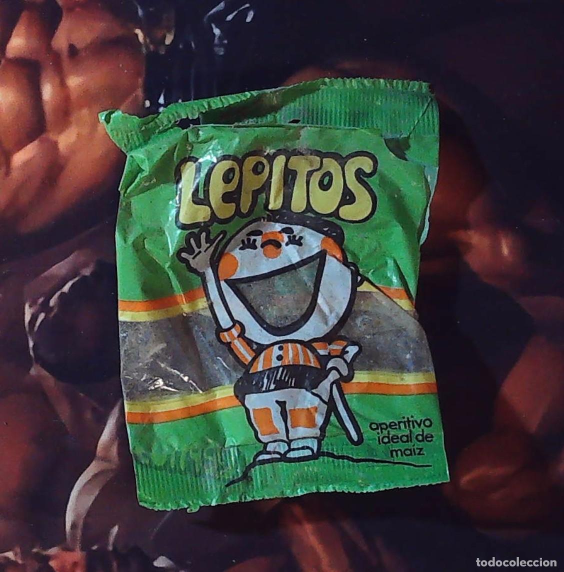 Coleccionismo cromos antiguos: gusanitos lepitos envoltorio de los a&ntilde;os 90 no matutano aperitivos snacks