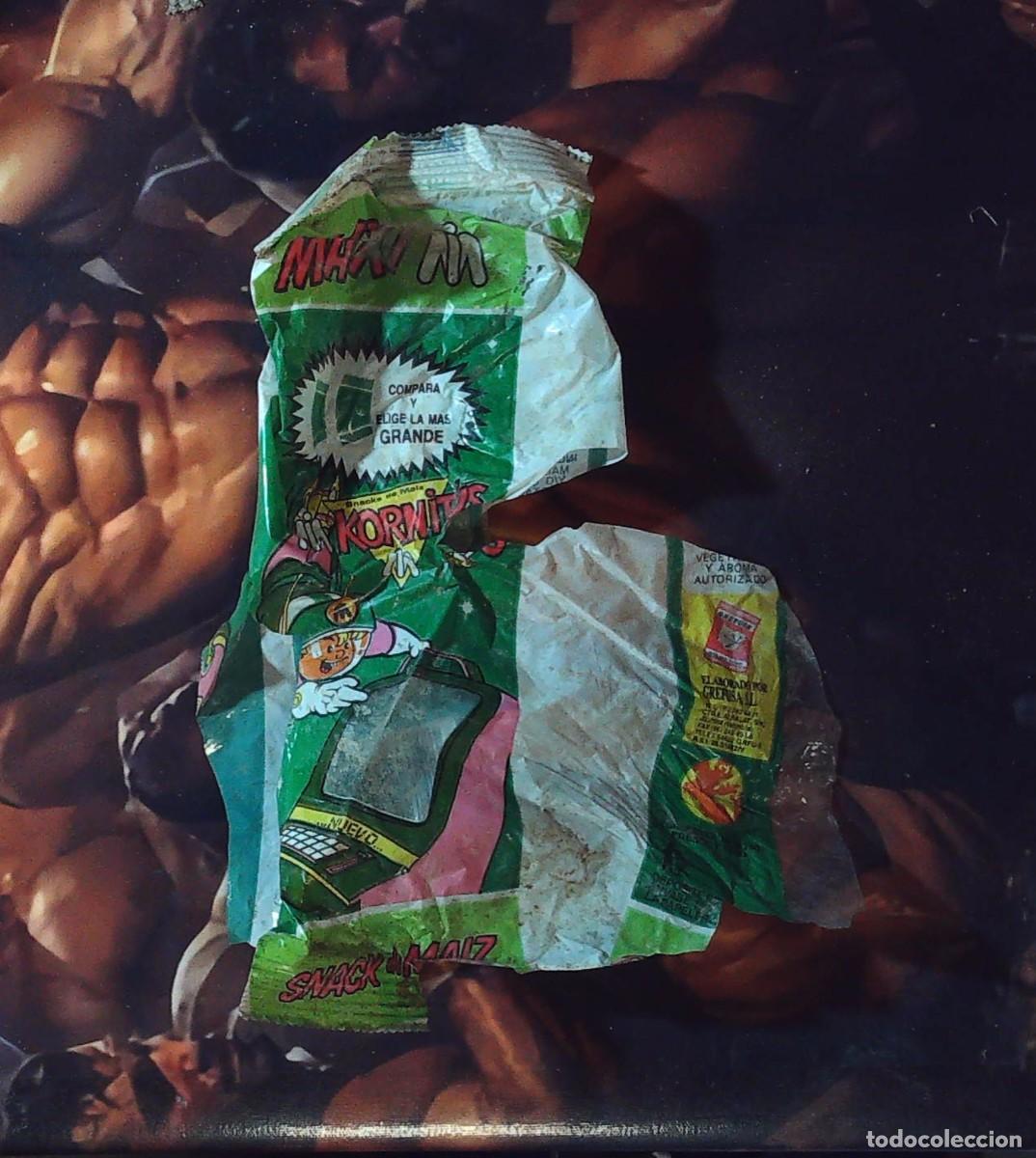 Coleccionismo cromos antiguos: kornitos maxi gusanitos envoltorio de los a&ntilde;os 90 no matutano aperitivos snacks