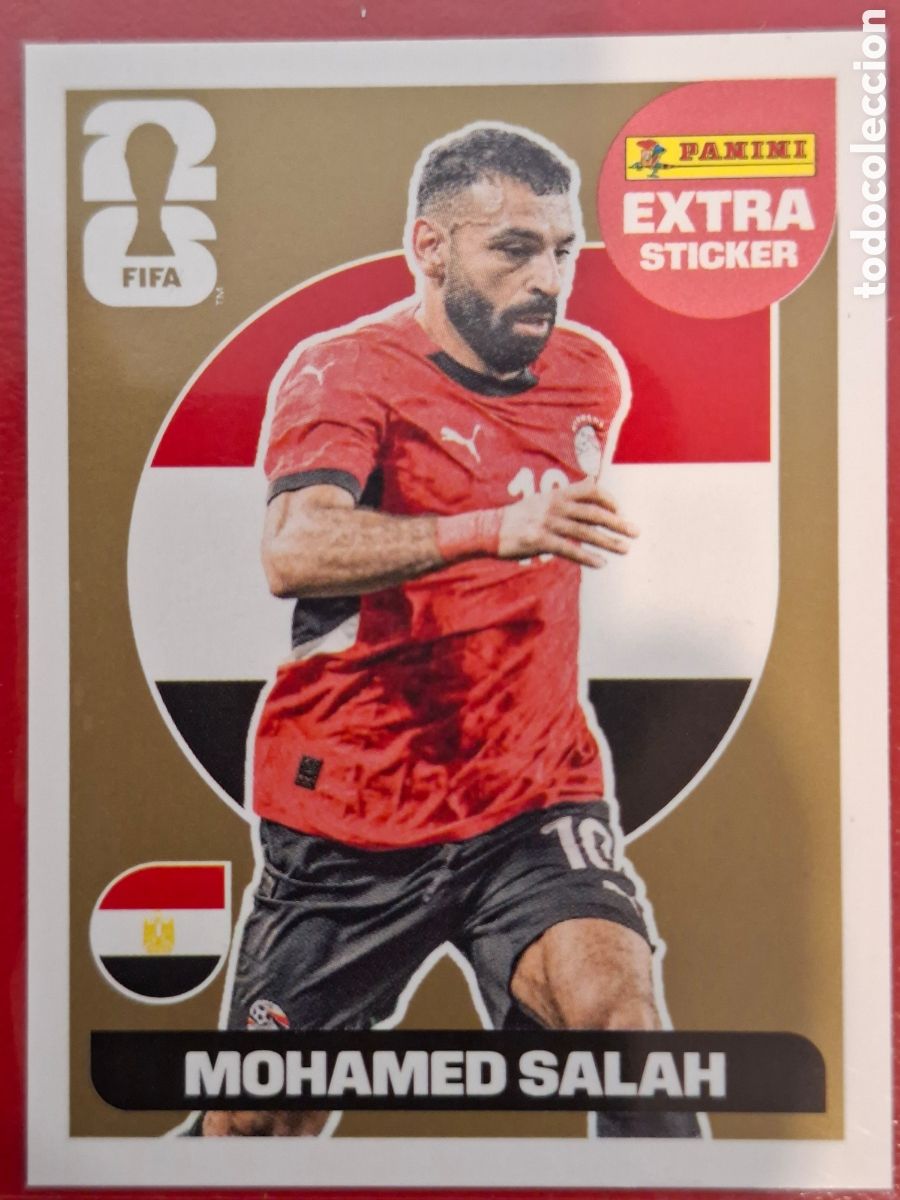 Coleccionismo cromos antiguos: EXTRA STICKER MOHAMED SALAH ORO - Foto 1