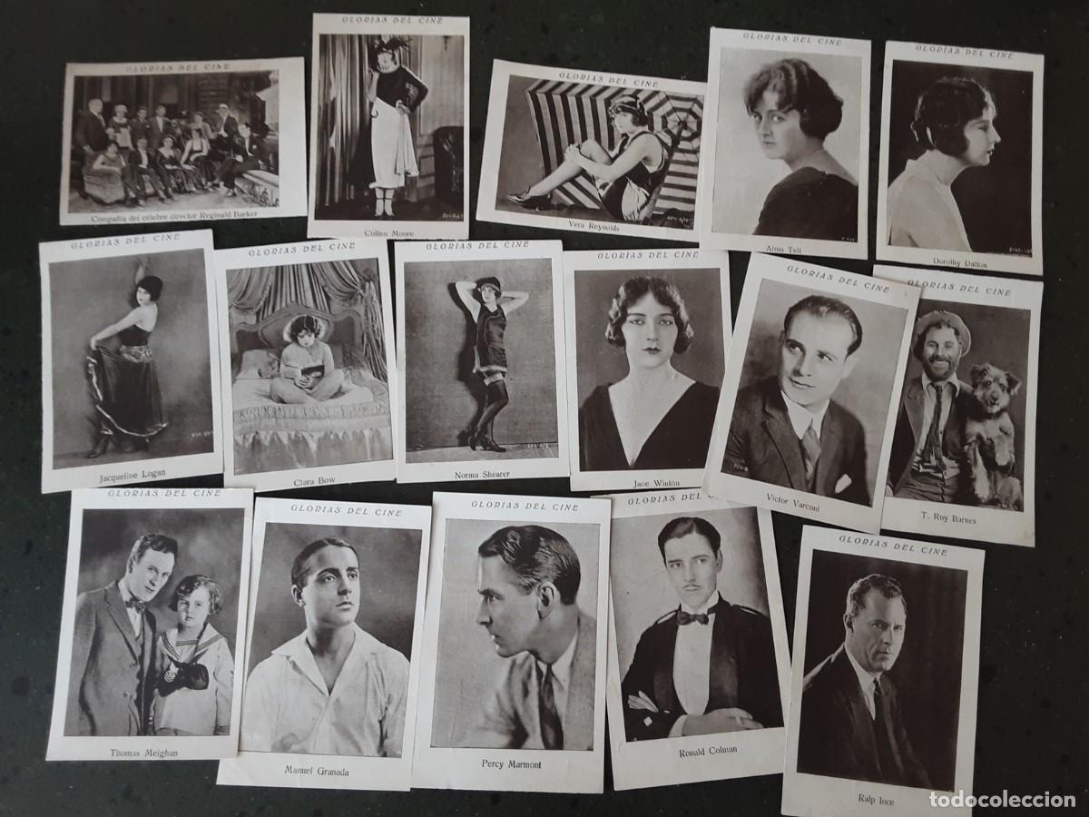 Coleccionismo cromos antiguos: Lote de 16 cromos GLORIAS DEL CINE, serie E A&Ntilde;OS 20. COLLEEN MOORE, CLARA BOW...