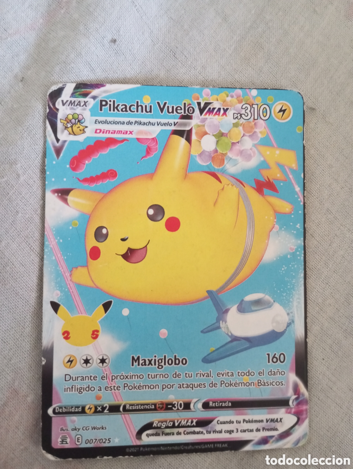 Coleccionismo cromos antiguos: Flying Pikachu WMAX. Cromo Pok&eacute;mon