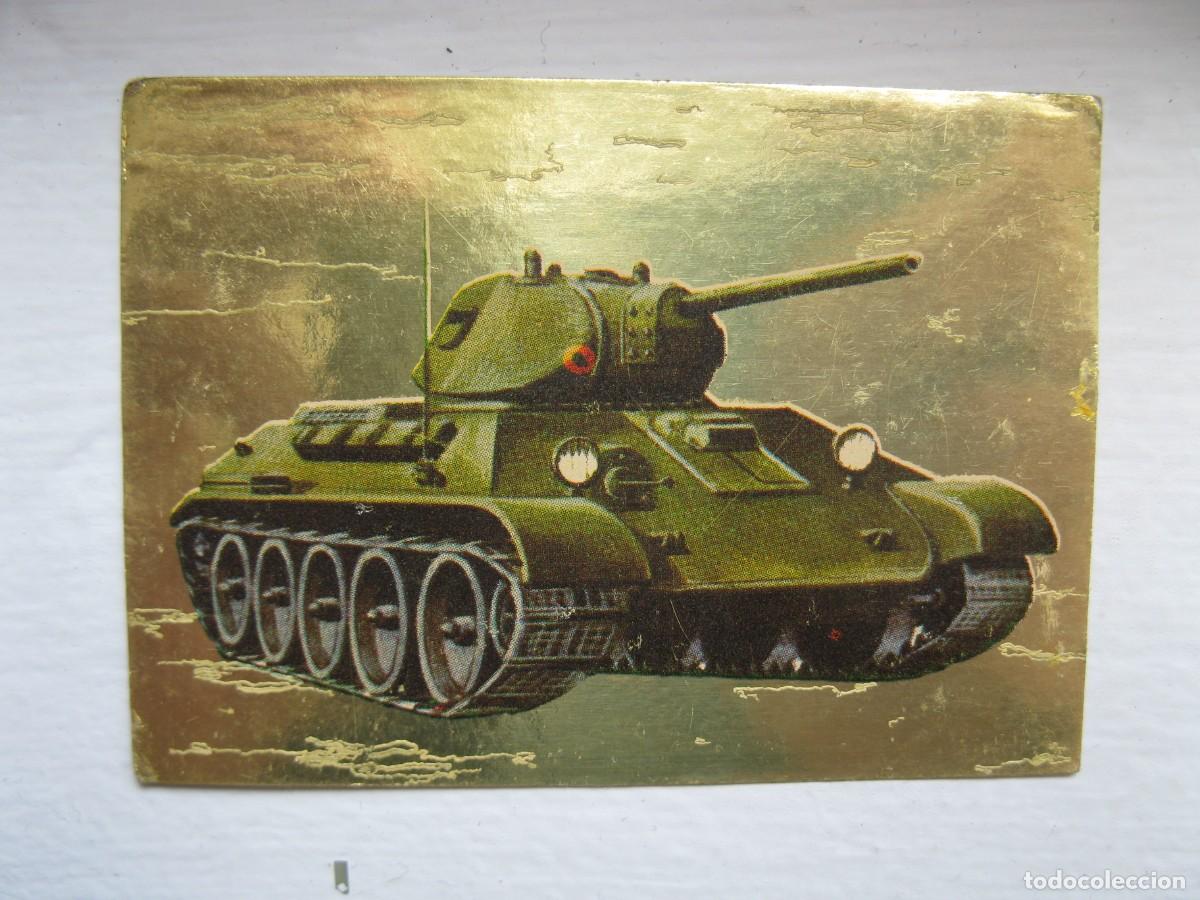 Coleccionismo cromos antiguos: HECHOS Y SOLDADOS DEL SIGLO XX - CROMO N&ordm; 177 - TANQUE RUSO T-34 - EDITORIAL MAGA - NUNCA PEGADO.