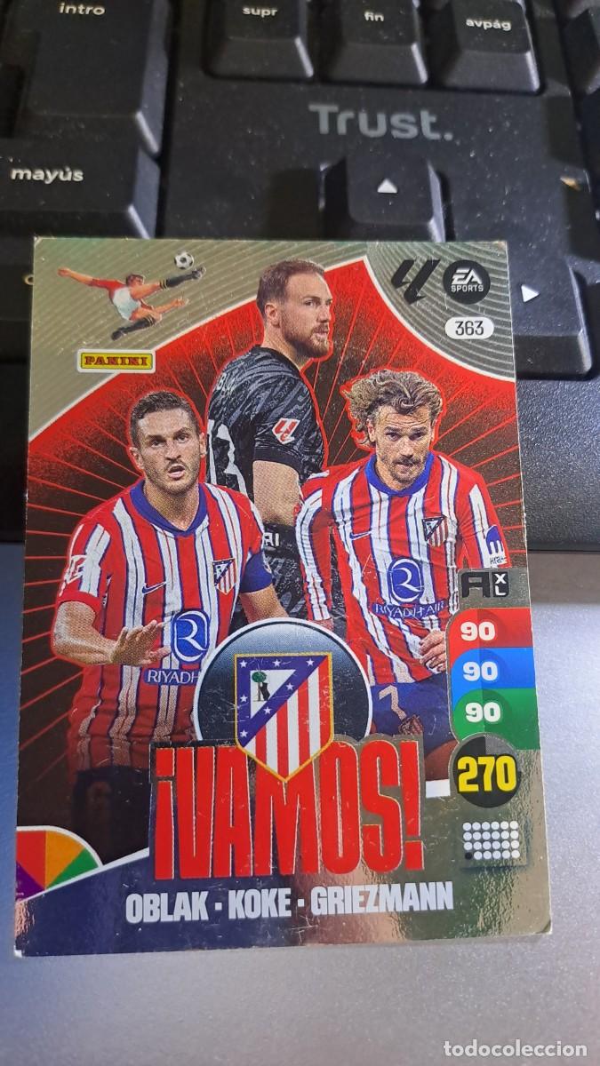 Coleccionismo cromos antiguos: ADRENALYN XL VAMOS 363 OBLAK KOKE GRIEZMANN ATLETICO DE MADRID LIGA 24 25 2024 2025 PANINI