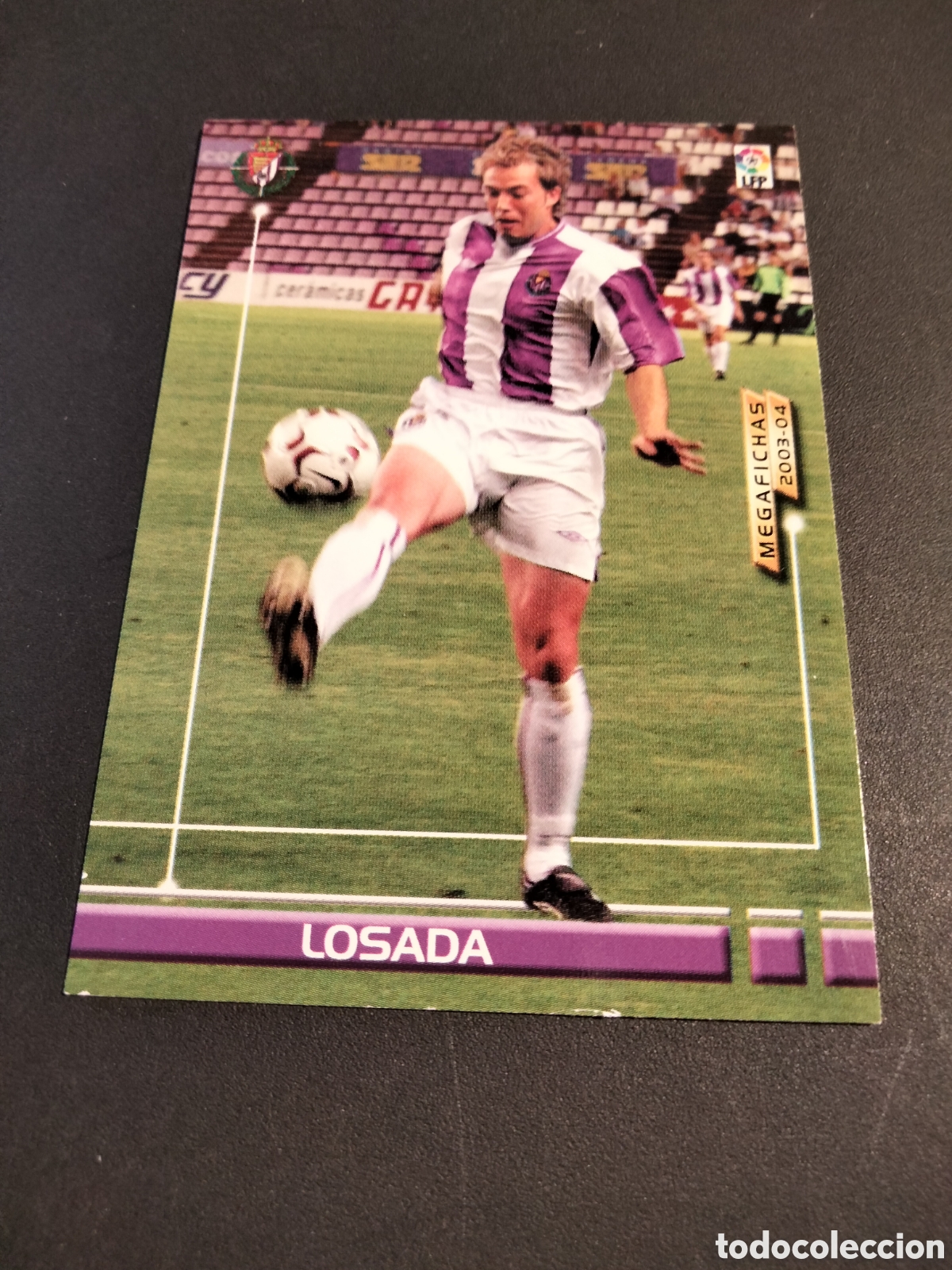 Coleccionismo cromos antiguos: LOSADA # 471 R. VALLADOLID NUEVO FICHAJE MEGAFICHAS ( MEGACRACKS) 2003/04 PANINI