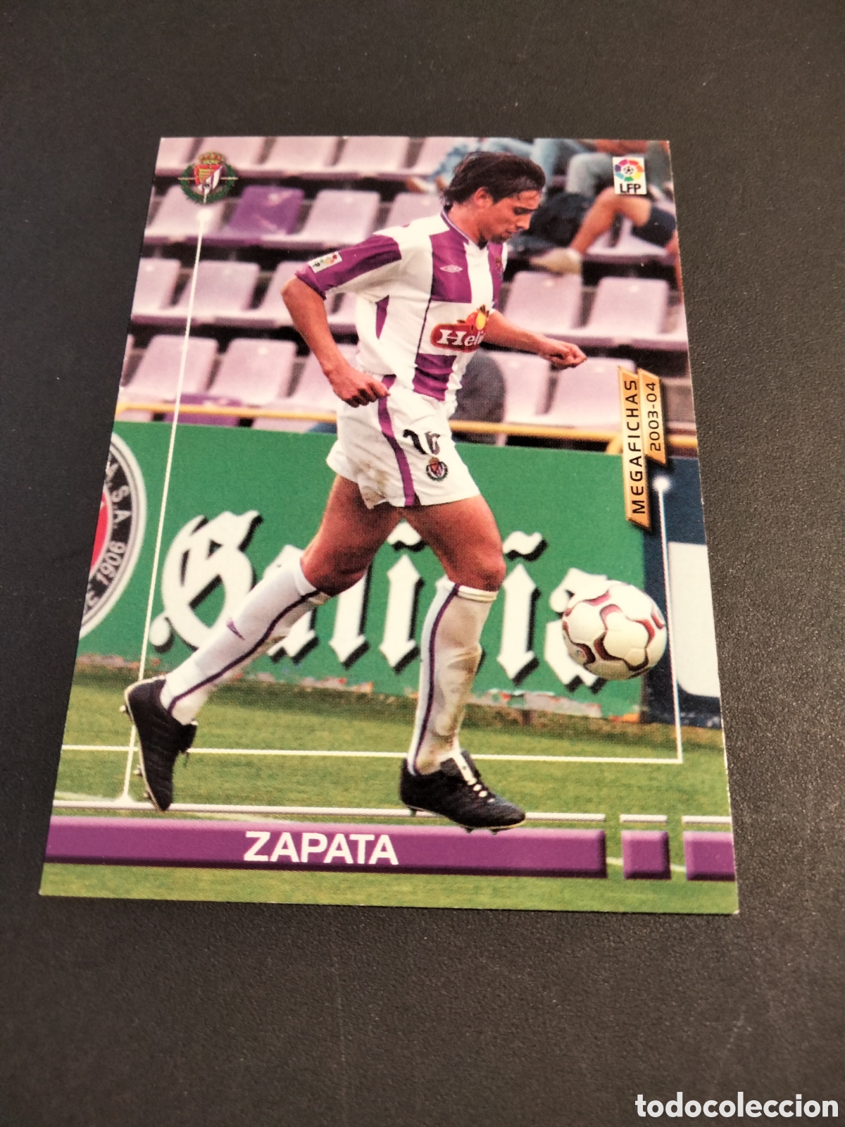 Coleccionismo cromos antiguos: ZAPATA # 479 R. VALLADOLID NUEVO FICHAJE MEGAFICHAS ( MEGACRACKS) 2003/04 PANINI