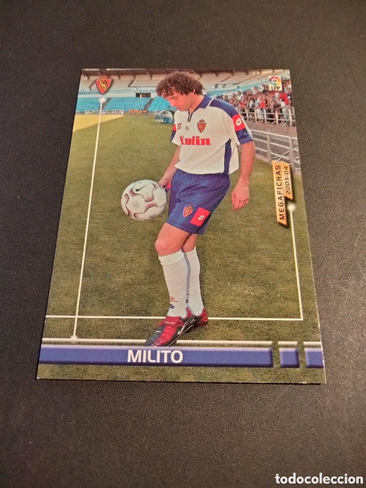 Coleccionismo cromos antiguos: MILITO # 451 REAL ZARAGOZA NUEVO FICHAJE MEGAFICHAS ( MEGACRACKS) 2003/04 PANINI