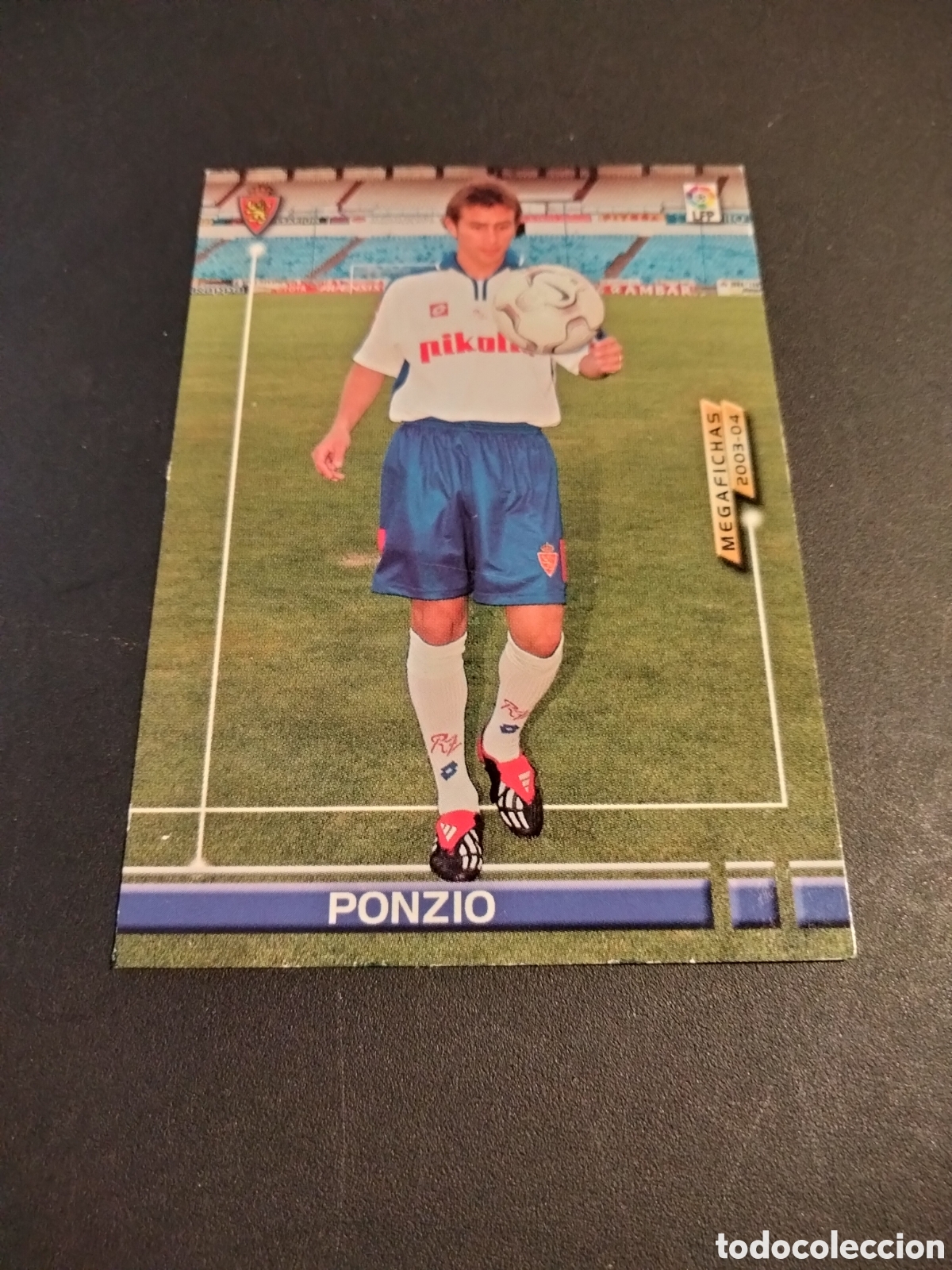 Coleccionismo cromos antiguos: PONZIO # 460 REAL ZARAGOZA NUEVO FICHAJE MEGAFICHAS ( MEGACRACKS) 2003/04 PANINI