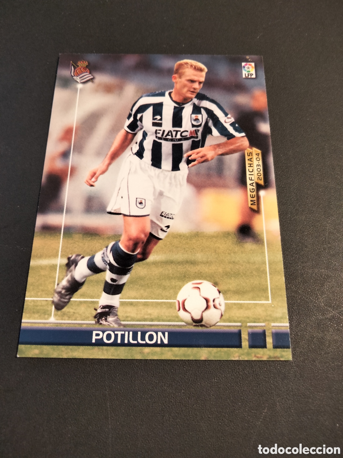 Collectionnisme Cartes &agrave; collectionner anciennes: POTILLON # 491 REAL SOCIEDAD NUEVO FICHAJE MEGAFICHAS ( MEGACRACKS) 2003/04 PANINI