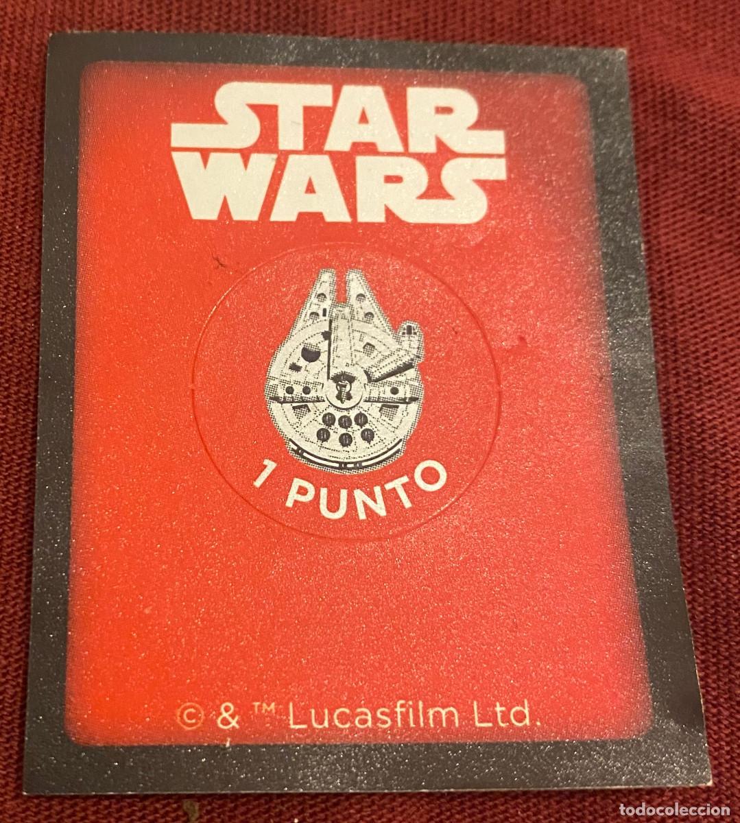 Coleccionismo cromos antiguos: Cromo / pegatina de Star Wars. Promocional de Carrefour. 1 Punto. Buen estado.