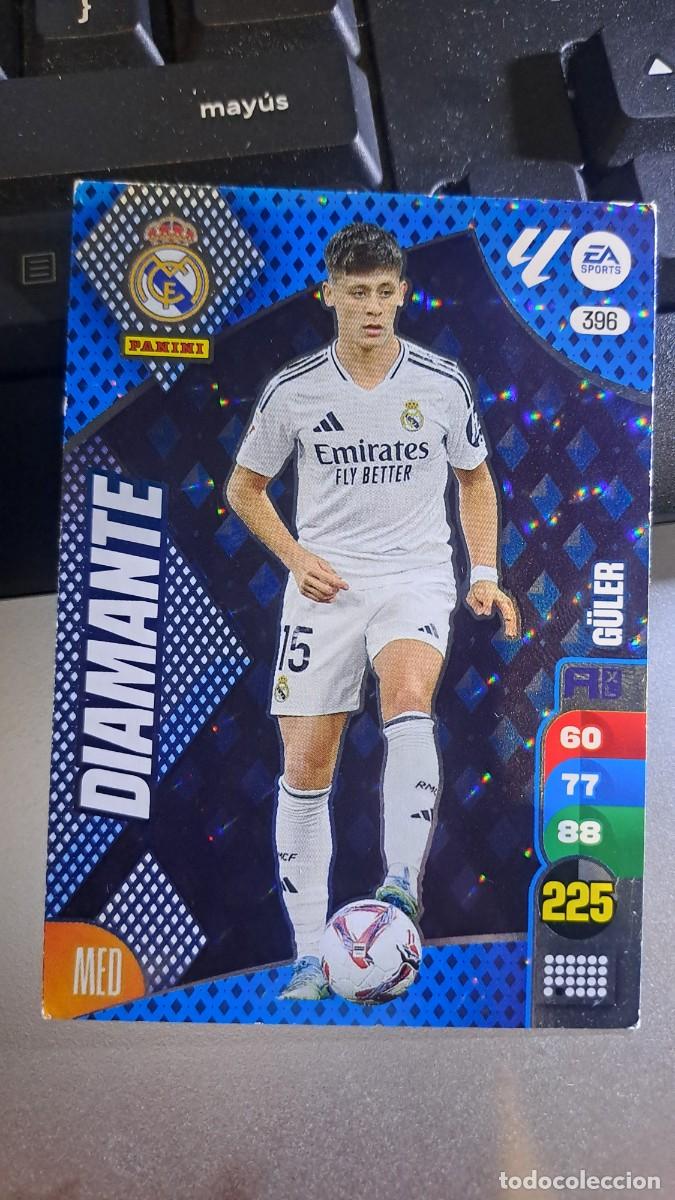 Coleccionismo cromos antiguos: ADRENALYN XL GULER 396 DIAMANTE 396 REAL MADRID CROMO LIGA 24 25 2024 2025 PANINI