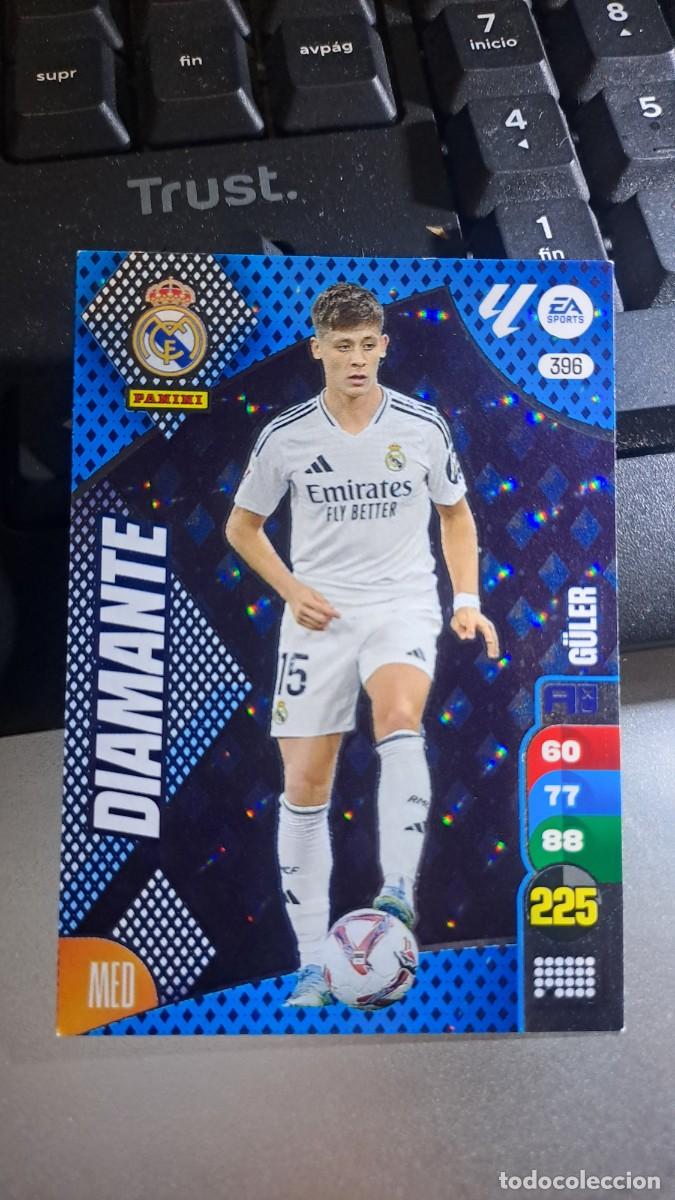 Coleccionismo cromos antiguos: ADRENALYN XL GULER 396 DIAMANTE 396 REAL MADRID CROMO LIGA 24 25 2024 2025 PANINI