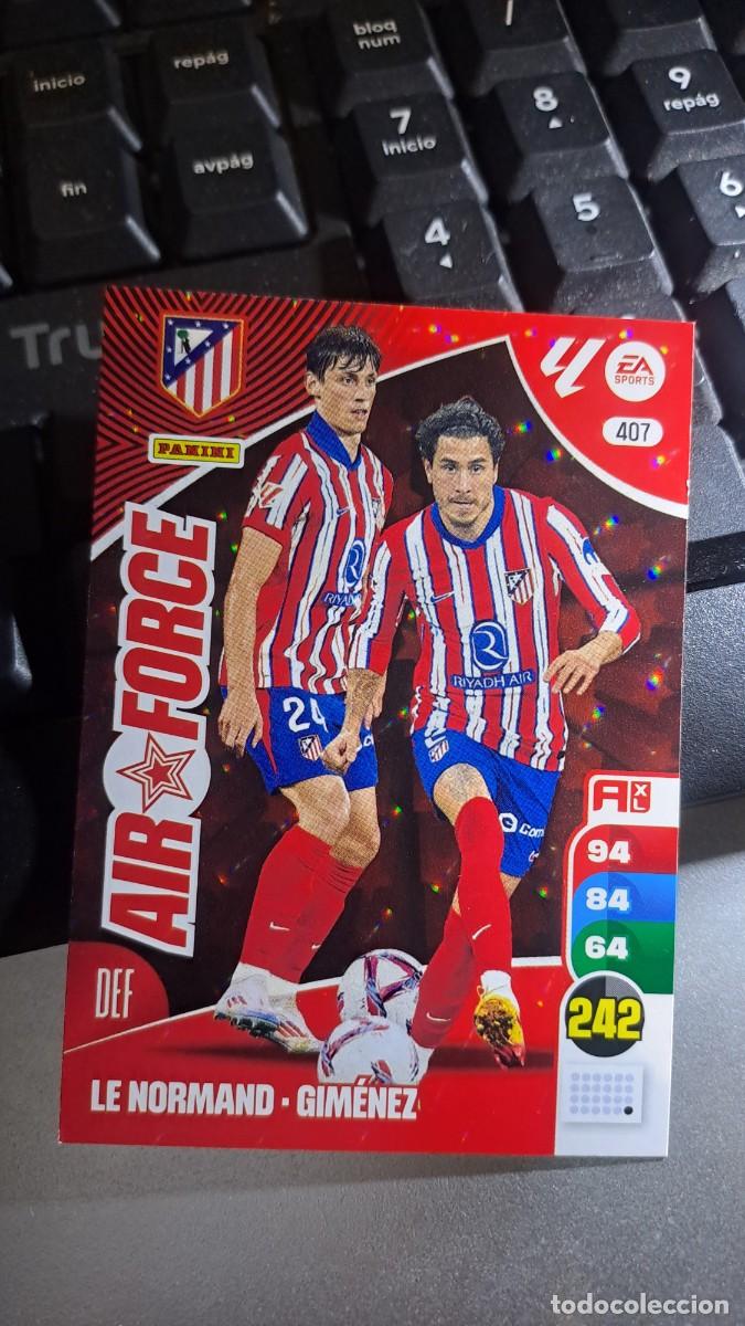 Coleccionismo cromos antiguos: ADRENALYN XL LE NORMAND GIMENEZ AIR FORCE 407 ATL&Eacute;TICO DE MADRID CROMO LIGA 24 25 2024 2025 PANINI