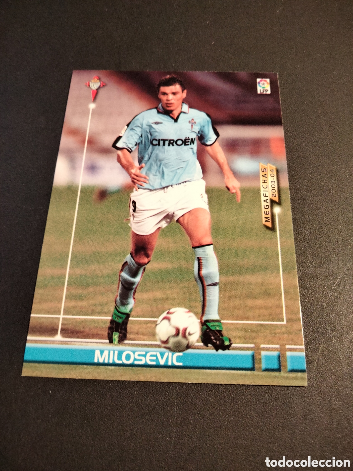 Coleccionismo cromos antiguos: MILOSEVIC # 466 R. C. CELTA NUEVO FICHAJE MEGAFICHAS ( MEGACRACKS) 2003/04 PANINI