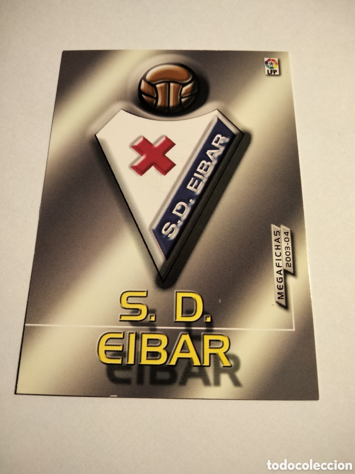 Coleccionismo cromos antiguos: ESCUDO LOGO # 413 EIBAR SEGUNDA DIVISI&Oacute;N MEGAFICHAS ( MEGACRACKS) 2003/04 PANINI