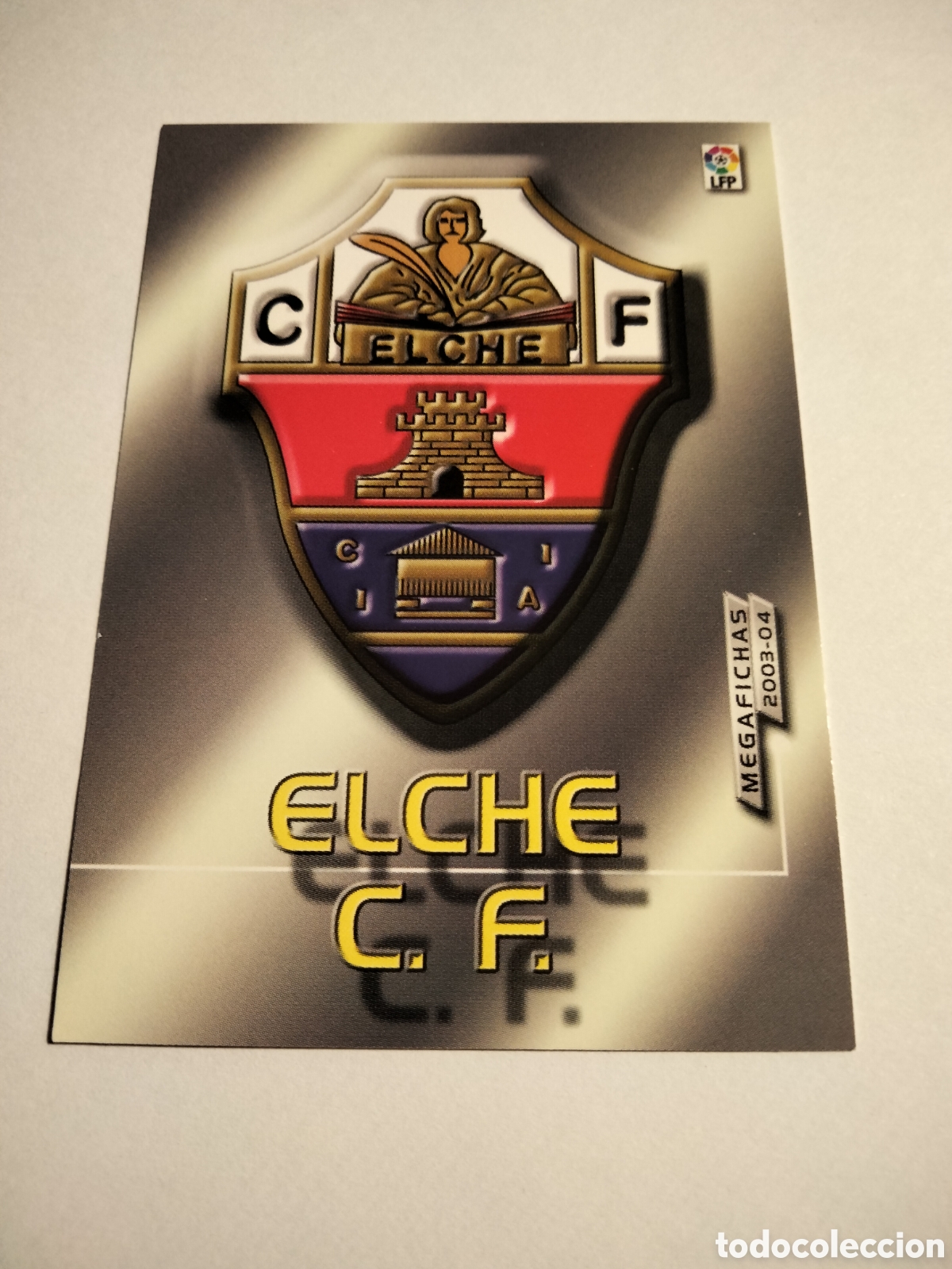 Coleccionismo cromos antiguos: ESCUDO LOGO # 414 ELCHE CF. SEGUNDA DIVISI&Oacute;N MEGAFICHAS ( MEGACRACKS) 2003/04 PANINI