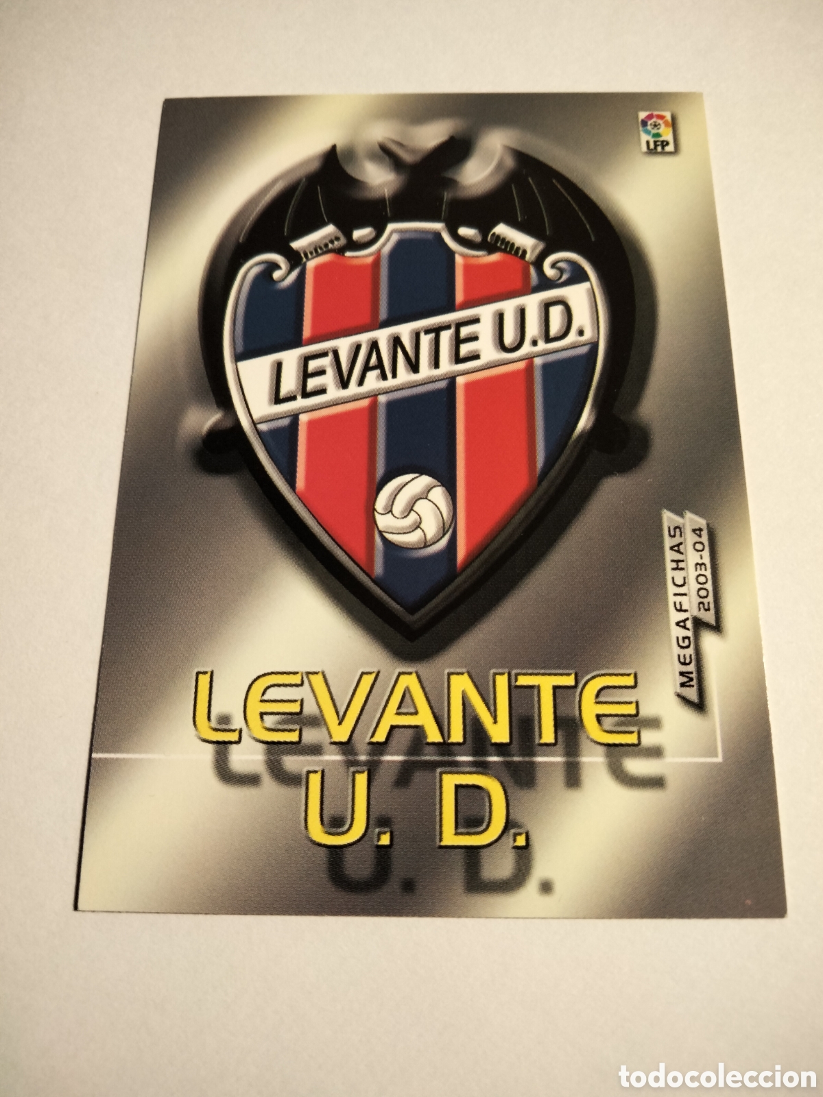 Coleccionismo cromos antiguos: ESCUDO LOGO # 417 LEVANTE U. D. SEGUNDA DIVISI&Oacute;N MEGAFICHAS ( MEGACRACKS) 2003/04 PANINI