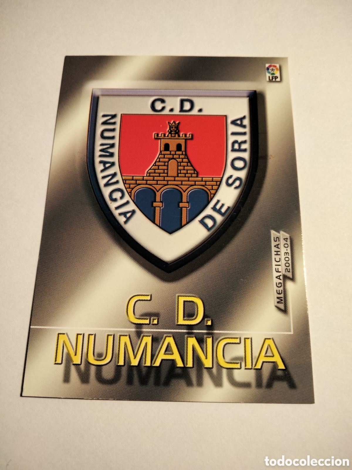 Coleccionismo cromos antiguos: ESCUDO LOGO # 419 NUMANCIA SEGUNDA DIVISI&Oacute;N MEGAFICHAS ( MEGACRACKS) 2003/04 PANINI